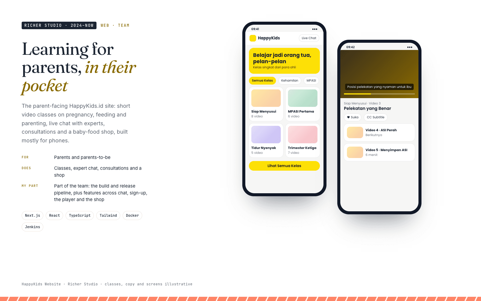 HappyKids Website: Learning for parents, in their pocket
