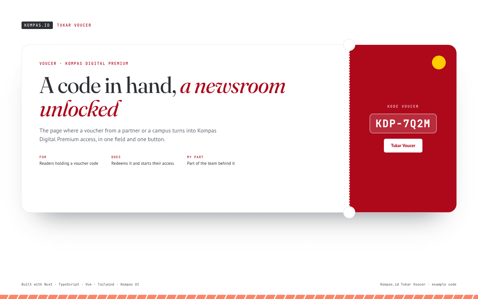 Kompas.id Voucher: A code in hand, a newsroom unlocked